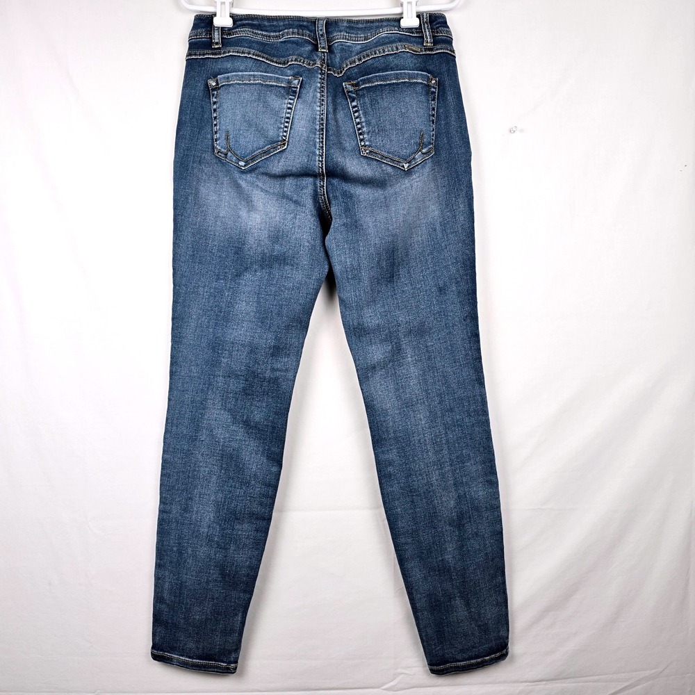 INC International Concepts Curvy Fit Skinny Leg Floral Embroidered Jeans 10 - Picture 5 of 14